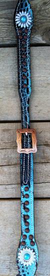 Two tone croc. whither strap.