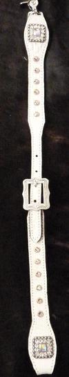 White bling croc. neck strap w/ Crystal AB Swarovskis.