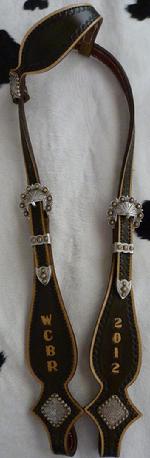 Hand tooled award headstalls