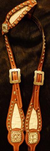 Single ear inlay bling headstall.