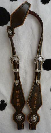 Hand tooled award headstalls