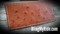 Gorgeous, soft full quil genuine ostritch check book cover.