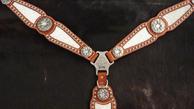 Floral embossed bling inlay breast collar w/ Silver Daisy hardware.