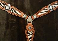 baby zebra balck and white inlay tack set.