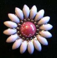 Pink and white flower concho.