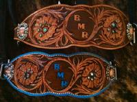Hand tooled award noseband.