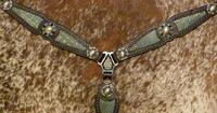 Bling buck-stitched breast collar.