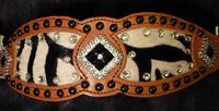 Inlay Baby zebra hair-on halter.