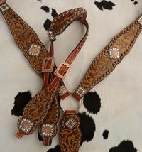 Bling Pony Set. Copper floral pony set w/ single ear headstall.