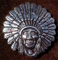 Indian chief headress concho